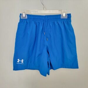 Men Small Under Armour 5.5"‎ Volley Shorts Blue Athletic